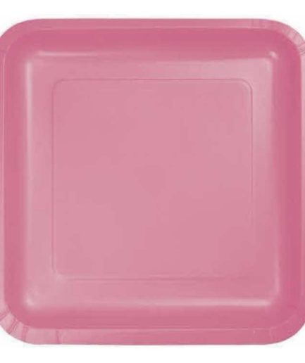 18 Platos Desechables Grandes Rosado