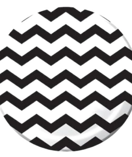 Platos Cumpleaños Chevron Negro