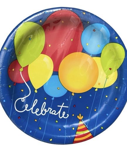 Platos Cumpleaños Celébrate Azul