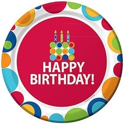 Platos Happy Birthday! Rojo