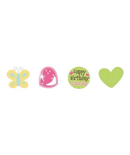 Toppers Cumpleaños Mariposa Corazones