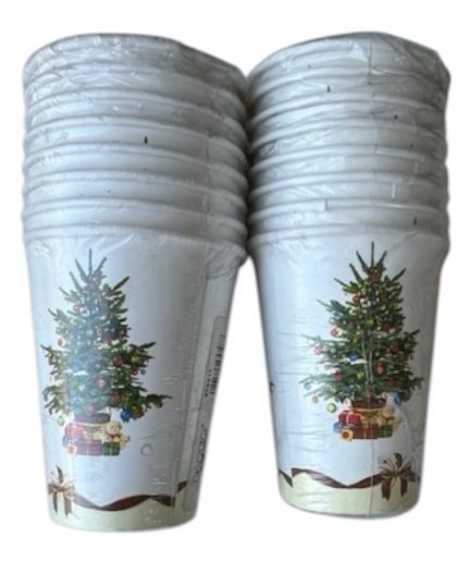 Vasos Desechables Navidad Árbol