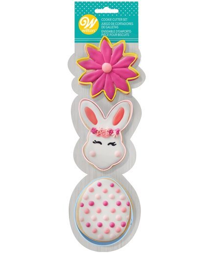 Cortadores de Galletas Flor Conejo y Huevo Pascua Wilton
