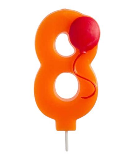 Vela Naranja Número 8